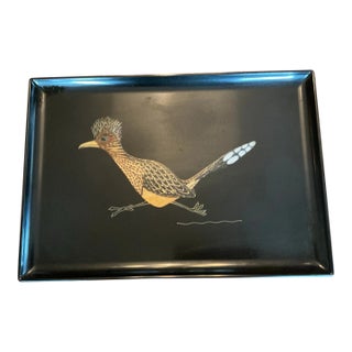 1960s Couroc Phenolic Resin Roadrunner Tray For Sale