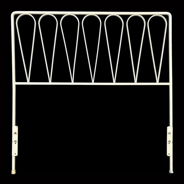 Pair of White Iron Twin Size Headboards For Sale In Chicago - Image 6 of 11