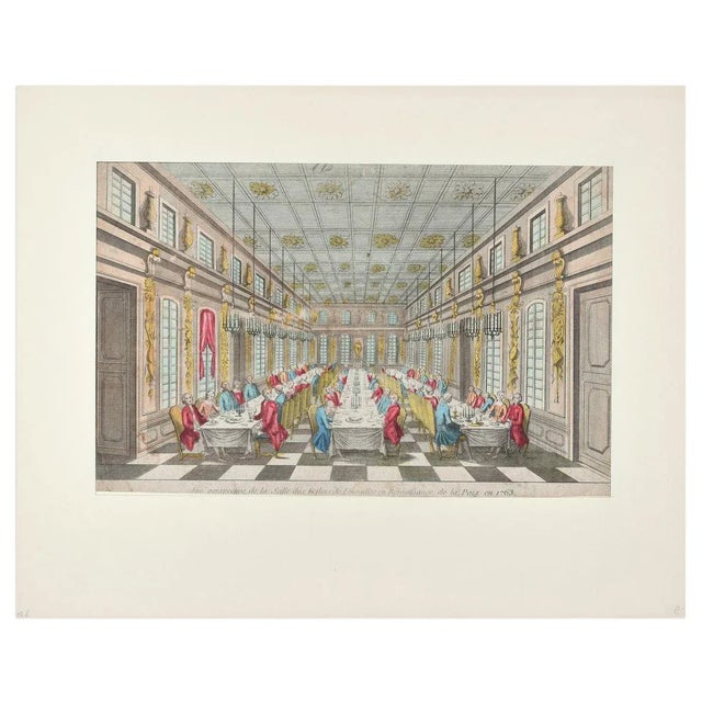 Chateau De Choisy View is an original print realized by Anonymous artist at the end of XVIII century (about 1760). Titled...