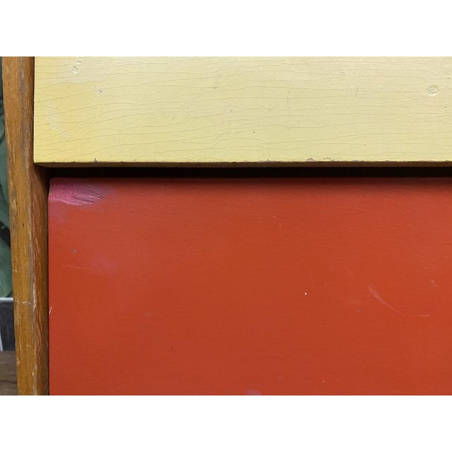 Mid-Century German Red, Yellow and Black Formica Shoe Cabinet, 1950s For Sale - Image 9 of 18