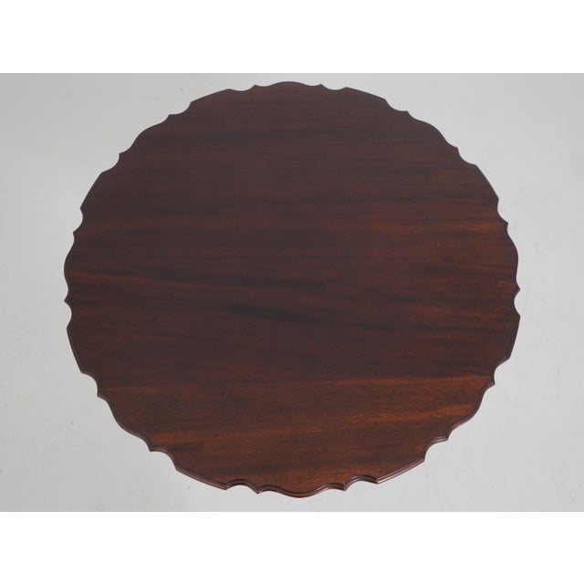 Traditional Stickley Pedestal Base Mahogany Lamp Table For Sale - Image 3 of 14