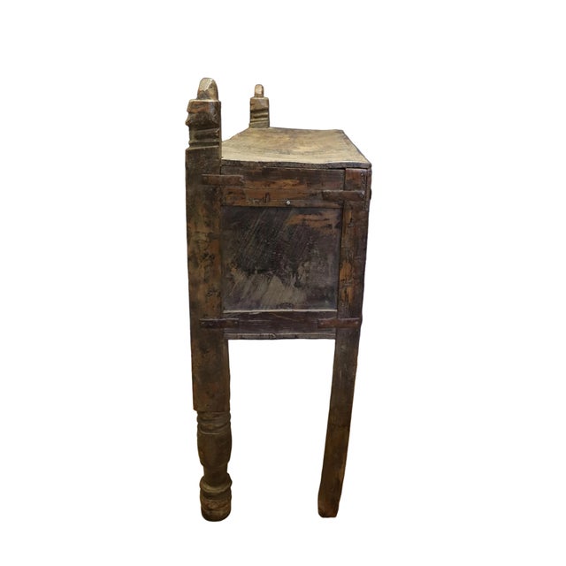 1900 - 1909 Indian Antique Hardwood Damchiya (Storage Cabinet or Hope Chest) For Sale - Image 5 of 7