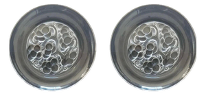 Art Deco Marienthal Brunch or Dessert Glass Plates by Rene Lalique, France, 1927, Set of 2