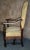 Beige Antique Carved Oak Armchair Tudor Jacobean Style High Back Tapestry Fringe 1920s For Sale - Image 8 of 13