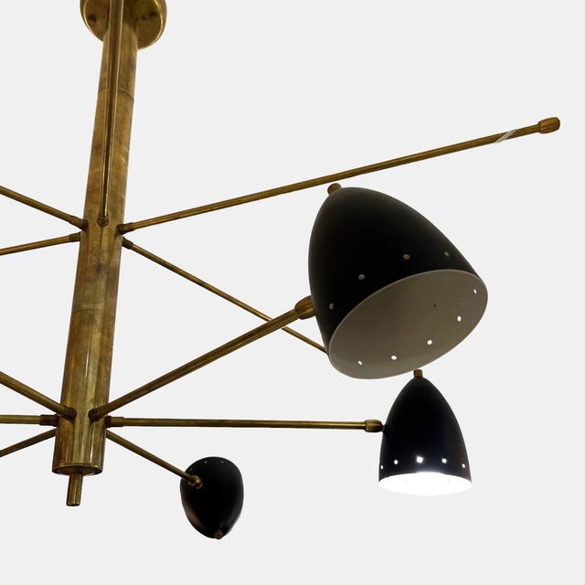 White and Black Pendant Lamp from Stilnovo, 1970s For Sale - Image 6 of 11