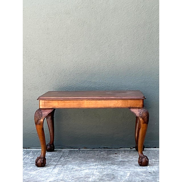 Vintage Chippendale Clam Shell Small Coffee Table For Sale - Image 11 of 12