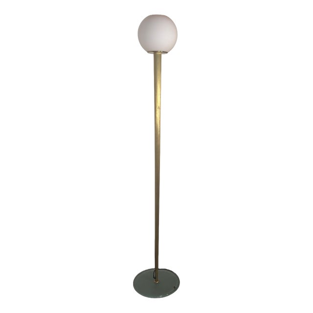 Olimpia Floor Lamp in Brass and Glass by Antonangeli, 1980s For Sale