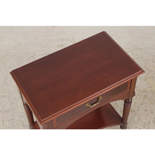 Pair of Ethan Allen Cherry Nightstands For Sale - Image 9 of 18