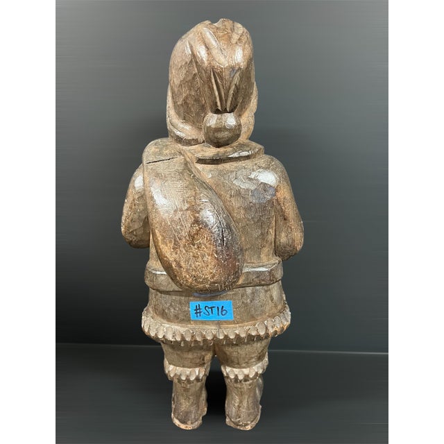 Late 20th Century Carved Wood Santa Claus Sculpture For Sale - Image 11 of 11