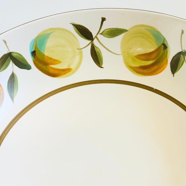 Mid 20th Century Large Vintage Ceramic Serving Bowl - Longchamp by Casual Ceram For Sale - Image 5 of 10