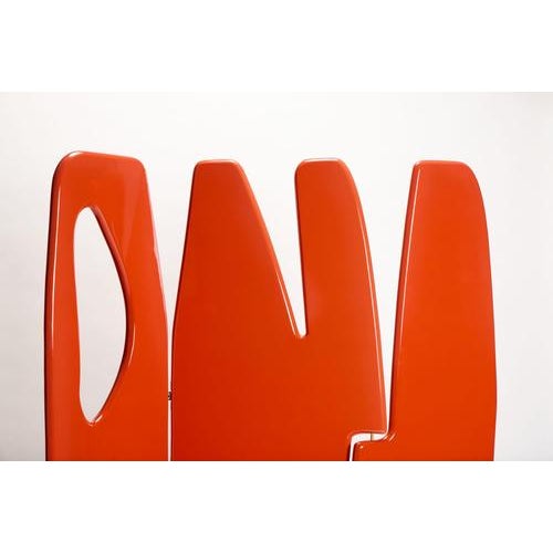 Handcrafted Panama II Hinge Lacquered Screen in Orange Bronze by Reda Amalou Design For Sale - Image 4 of 10
