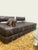 This unique vintage piece is a leather patchwork 2-seater lounge sofa, daybed, and double bed in one of a feast for the...