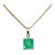 8 Carat Colombian Emerald Solitaire Pendant Necklace in 14k Gold For Sale