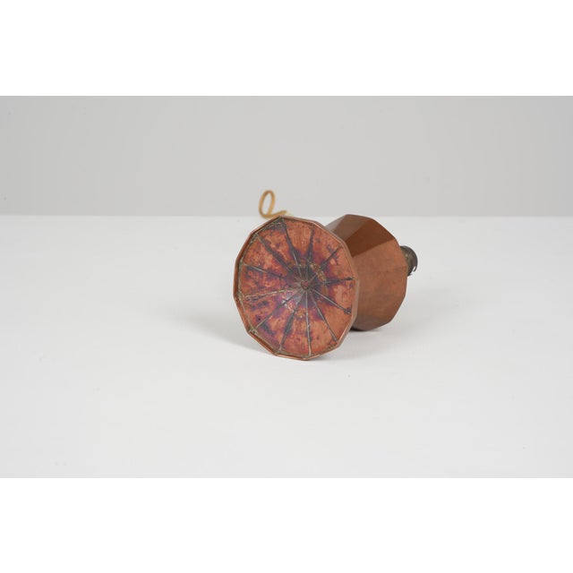 1930s Art Deco Table Lamp in Copperwork, 1930 For Sale - Image 5 of 6