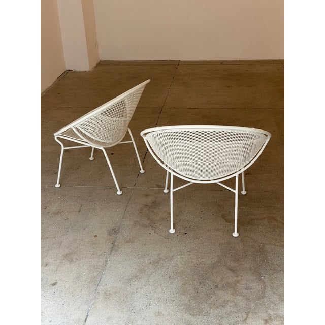 1950s Maurizio Tempestini for Salterini Radar Wrought Iron Lounge Chairs, a Pair For Sale - Image 11 of 12
