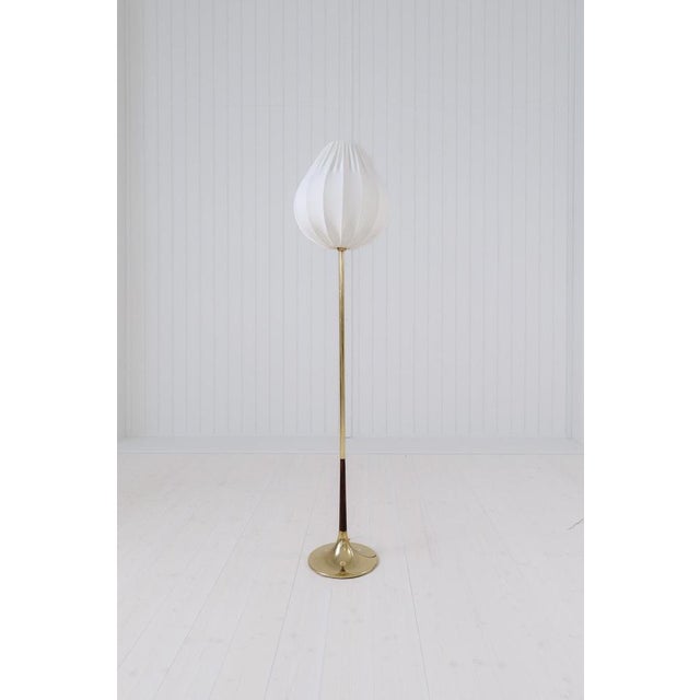 1960s Midcentury Modern Trumpet Shaped Brass Floor Lamp, 1960s For Sale - Image 5 of 16
