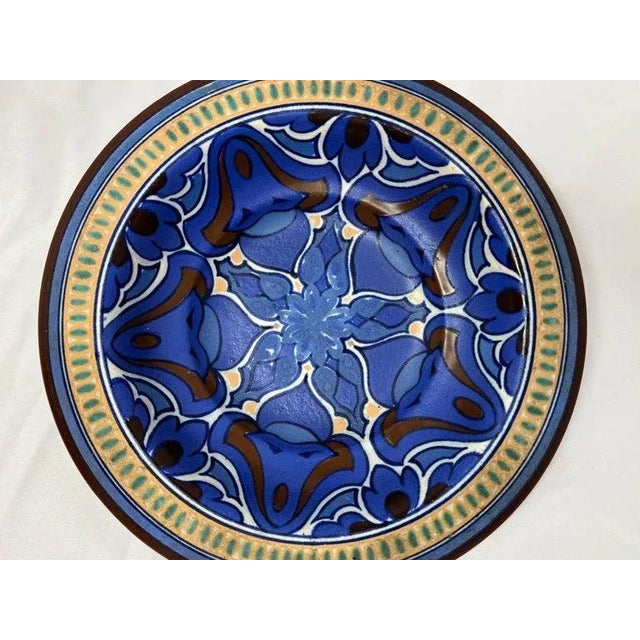 Folk Art Large Ceramic Gouda Charger Made in Holland For Sale - Image 3 of 12