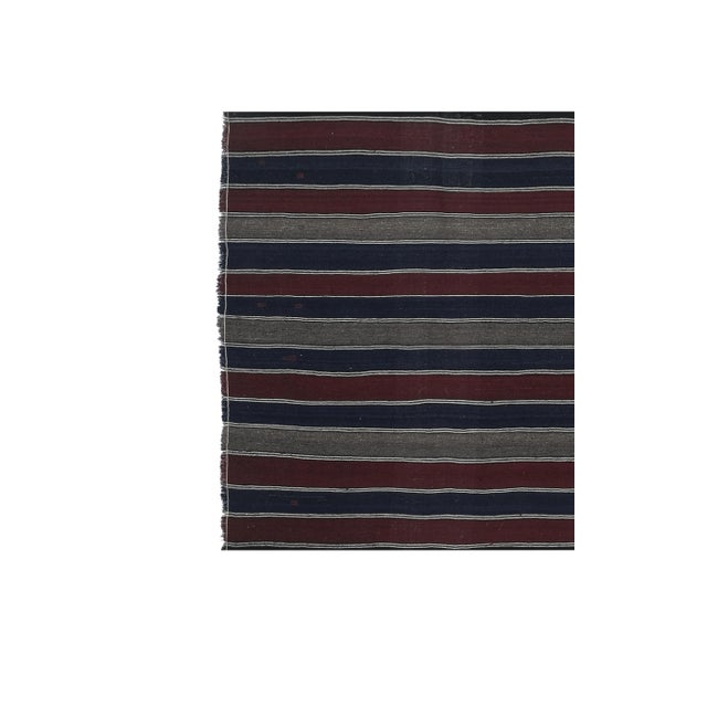 Mid-Century Modern Turkish Organic Hemp Sisal Kilim Rug 5'8" X 11'9" For Sale - Image 3 of 11
