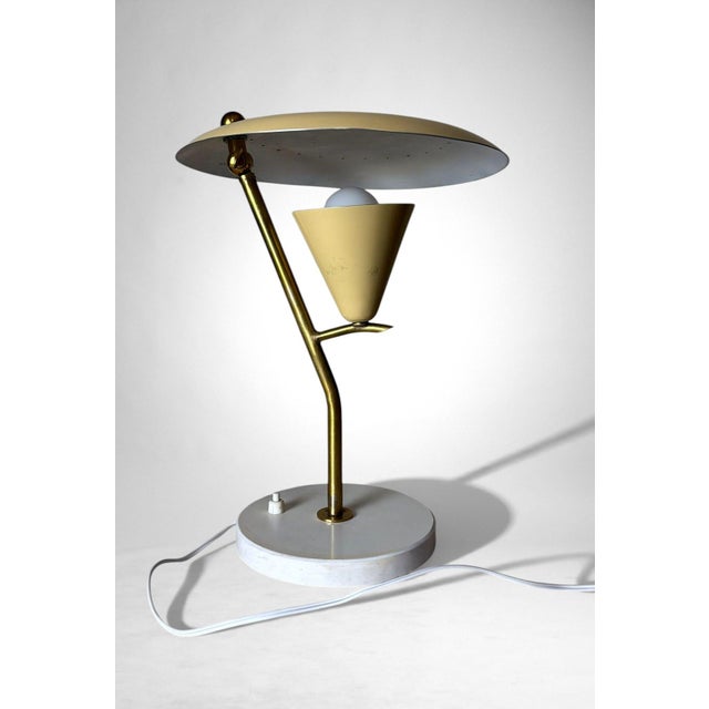 Mid 20th Century Italian Adjustable Table Lamp in Metal and Brass For Sale - Image 10 of 18