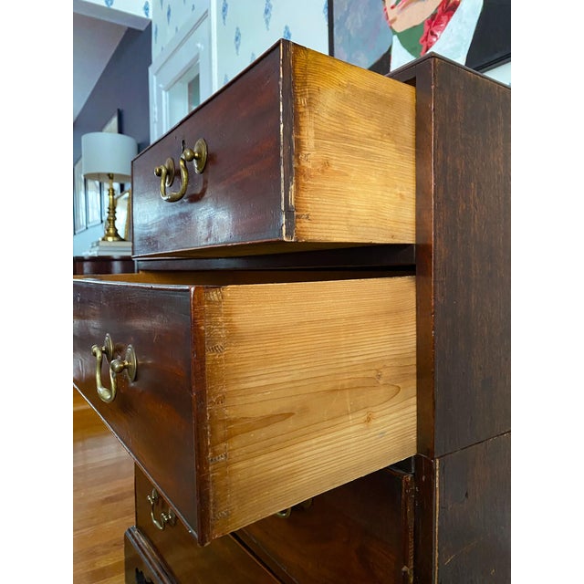 Antique Mid-1700s British Chippendale Mahogany Chest For Sale - Image 11 of 14