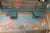 Turquoise/Blue Maitland Smith Vintage Japanese Secretary Desk For Sale - Image 11 of 13