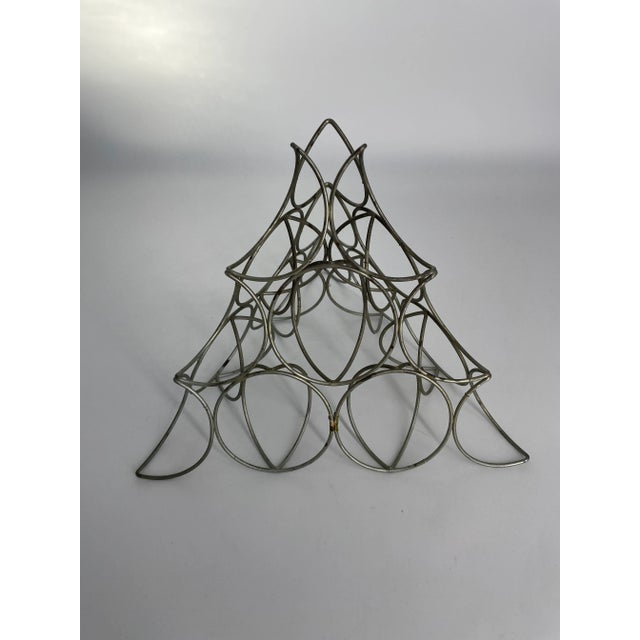 Mid-Century Modern Mid-Century Japanese Wire Pyramid Sculpture For Sale - Image 3 of 7