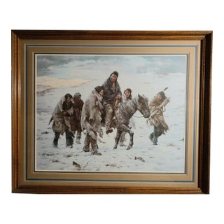 1980s "Chief Joseph Rides to Surrender" by Howard Terpning – Signed & Numbered Limited Edition Print (884/1000), Framed For Sale