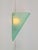 Metal Vintage Triangular Conical Wall Sconces in Green Frosted Glass, 1990s, Set of 2 For Sale - Image 7 of 15