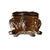 A beautifully detailed antique Art Nouveau jewelry casket featuring a sculptural bird motif on the lid surrounded by...