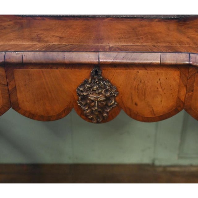 Elegant english victorian burr walnut bonheur du jour writing desk dating to circa 1860 designed in the french louis xv...