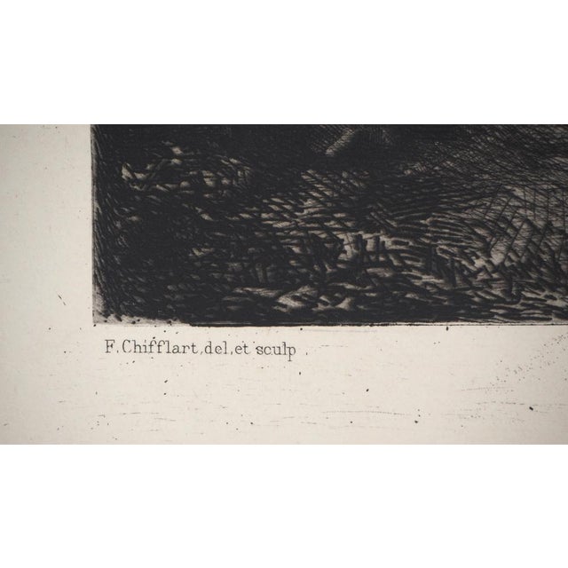 François Nicolas Chifflart, Frontispiece of the New Illustration, 19th Century, Original Etching For Sale - Image 6 of 8