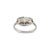 Metal Antique Edwardian Platinum 0.63ct Old European Diamond Three Stone Band Ring, Size 6 For Sale - Image 7 of 8