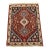 Yalameh Rug 1’10” X 2’5” Red Wool Vintage Tribal Hand-Knotted Oriental Carpet For Sale