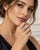 An authentic and geometric Art Deco statement ring masterfully crafted in solid, heavy platinum. Featuring a structured...