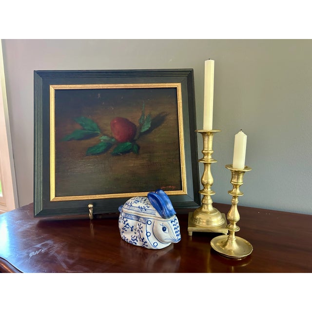 Late 20th Century Red Floral Still Life Oil Painting on Canvas by James Clinton Mumby For Sale - Image 9 of 18
