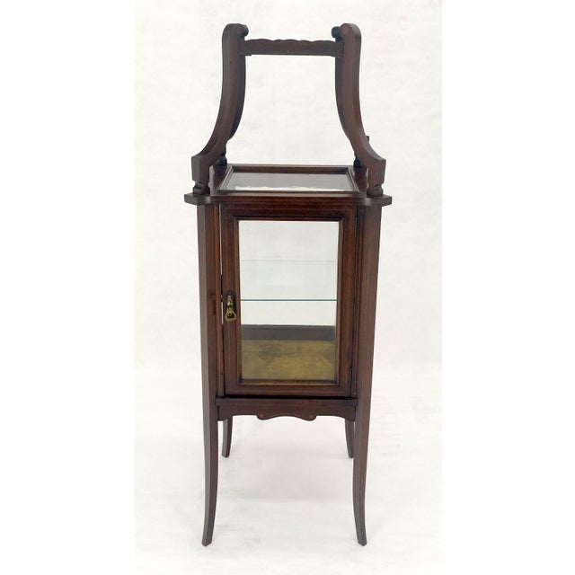 Victorian c1900s 360 Degree Center Vitrine Display Cabinet Showcase Clean!