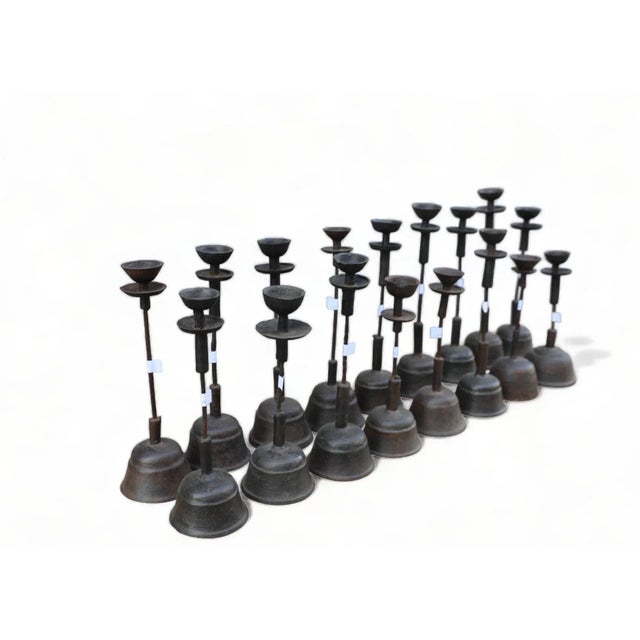 Vintage Iron Candle Holder 1 For Sale - Image 4 of 11