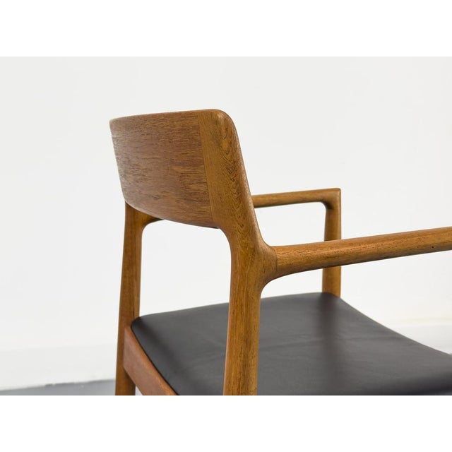 Danish Teak and Leather Armchair by J. Nørgaard for Nørgaards Møbelfabrik, 1960s For Sale - Image 6 of 18