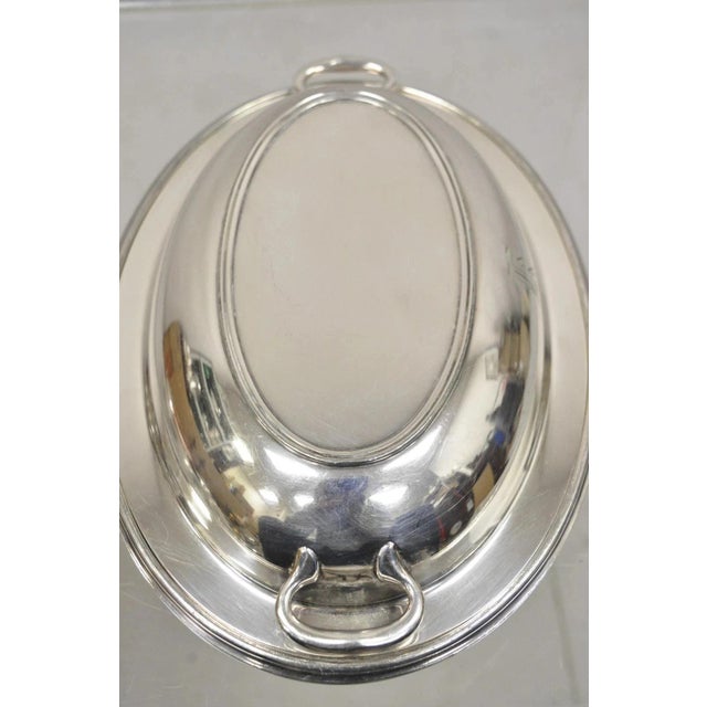 Vintage Wilcox Sp Co Oval Silver Plated Vegetable Serving Platter W "K" Monogram For Sale - Image 9 of 11