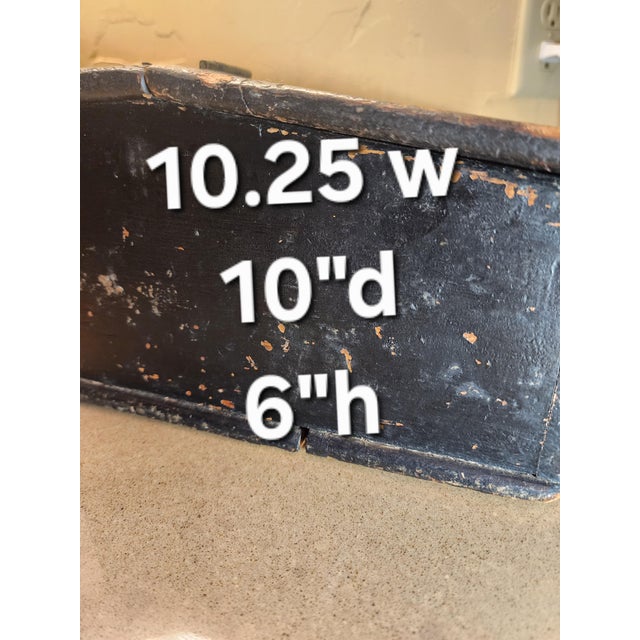 American Antique Primitive Slant Front Writing Box For Sale - Image 3 of 7