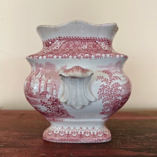 Vintage Old British Castles Pink Small Tureen, Repurposed Vase For Sale - Image 10 of 12