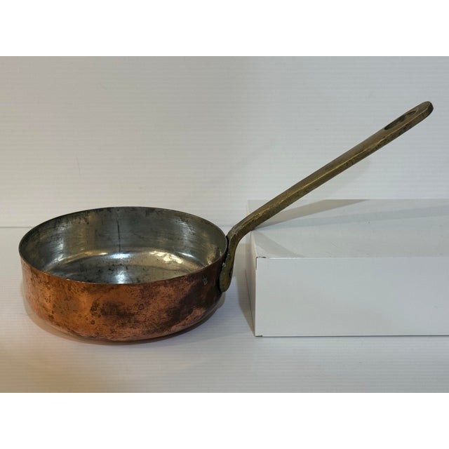 Metal Antique 19th Century Copper Butter Warmer With Riveted Brass Handle & Tin-Lined Interior For Sale - Image 7 of 12