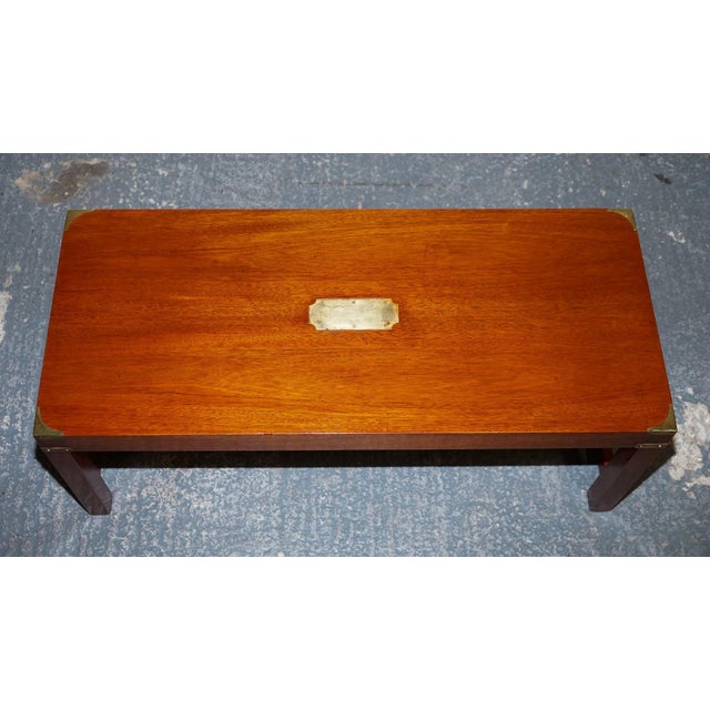 Military Campaign Coffee Table from Harrods Kennedy London For Sale - Image 6 of 16