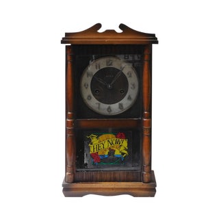 Vintage Old Shanghai European Building Style Pendulum Swing Clock For Sale