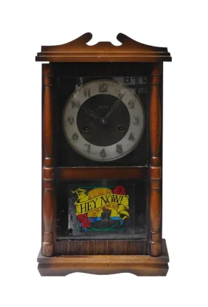 Vintage Old Shanghai European Building Style Pendulum Swing Clock