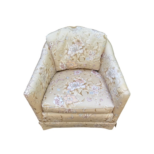 Mid-Century Modern Mid Century Kindel Floral Lounge Chair For Sale - Image 3 of 15