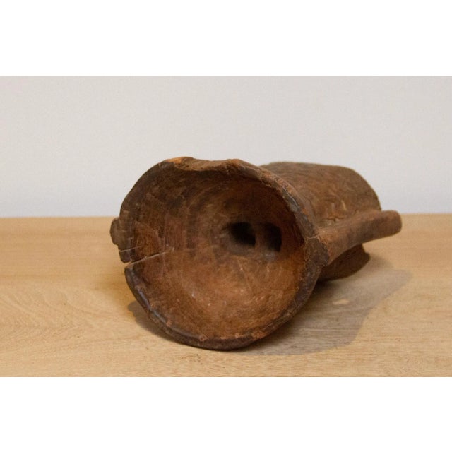 Wood Dark Brown Carved Seeder-Talasari For Sale - Image 7 of 8