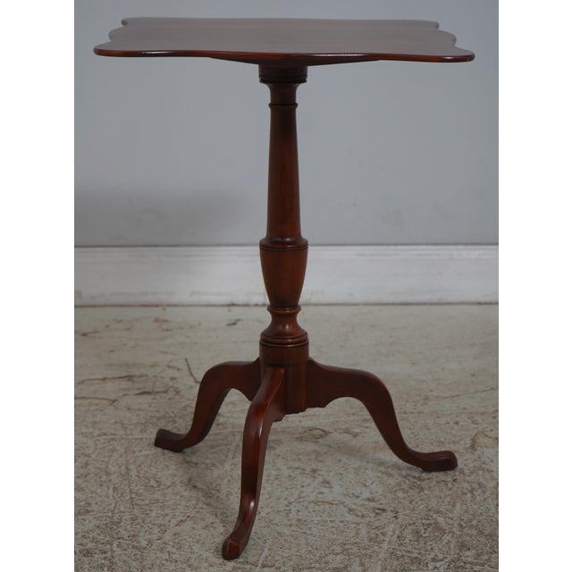 Henkel Harris Henkel Harris Cherry Tilt Top Tea Table For Sale - Image 4 of 13