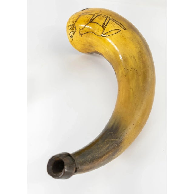Early 19th Century Carved Scrimshaw English Hunting Powder Horn With Fox For Sale - Image 9 of 10