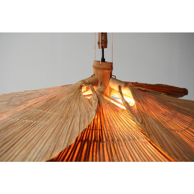 Large Uchiwa Series Hana I Chandelier by Ingo Maurer for Design M, Germany, 1970s For Sale - Image 13 of 14